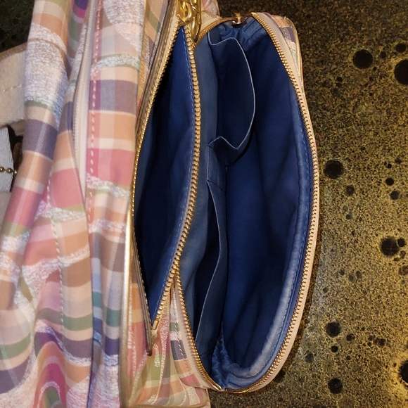 Coach Signature Multi-Color Poppy Madras Backpack F21886 - Picture 9 of 16